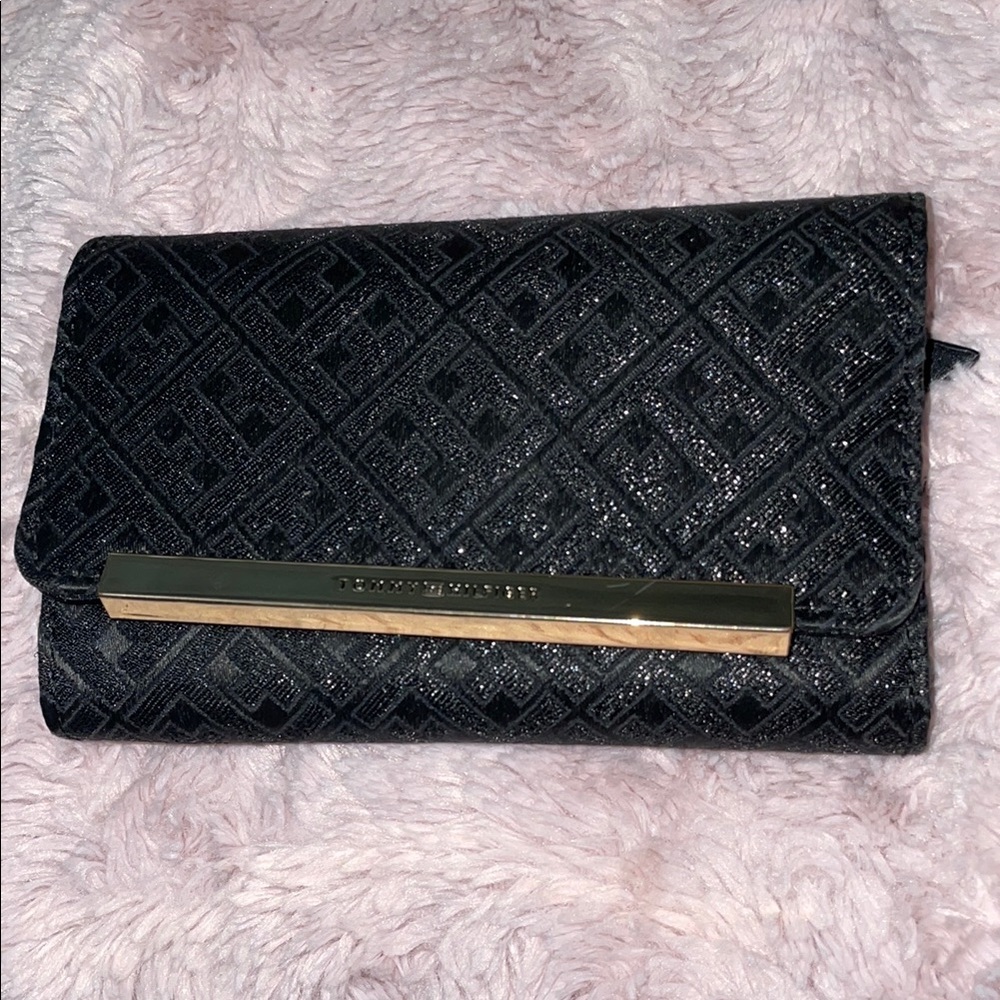 Tommy Hilfiger Black Wallet with Gold Accent